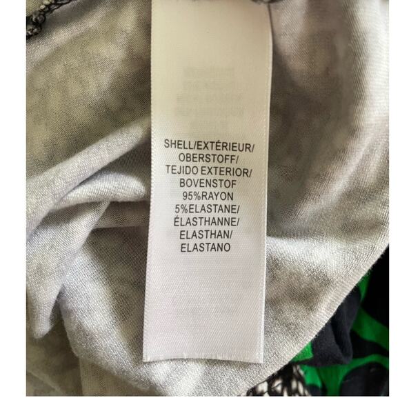 Adrianna Pappel Black/White Knee Length Faux Wrap Dress size 4 - Picture 4 of 4